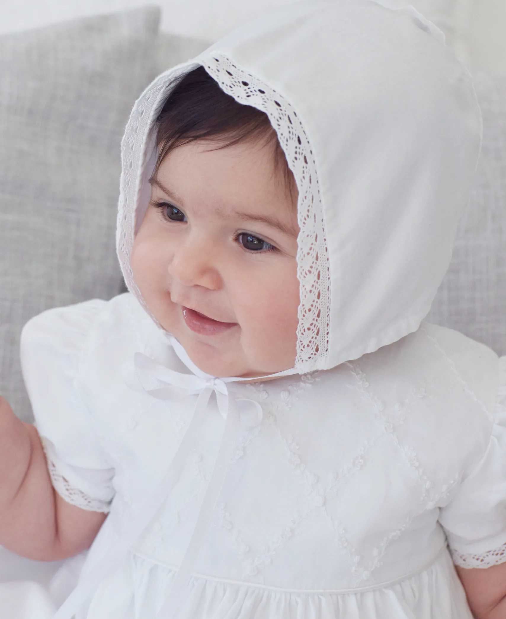 Annalise Christening Gown & Hat Set
