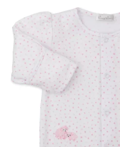 Baa Baa Baby Sheep Pink Star Footie