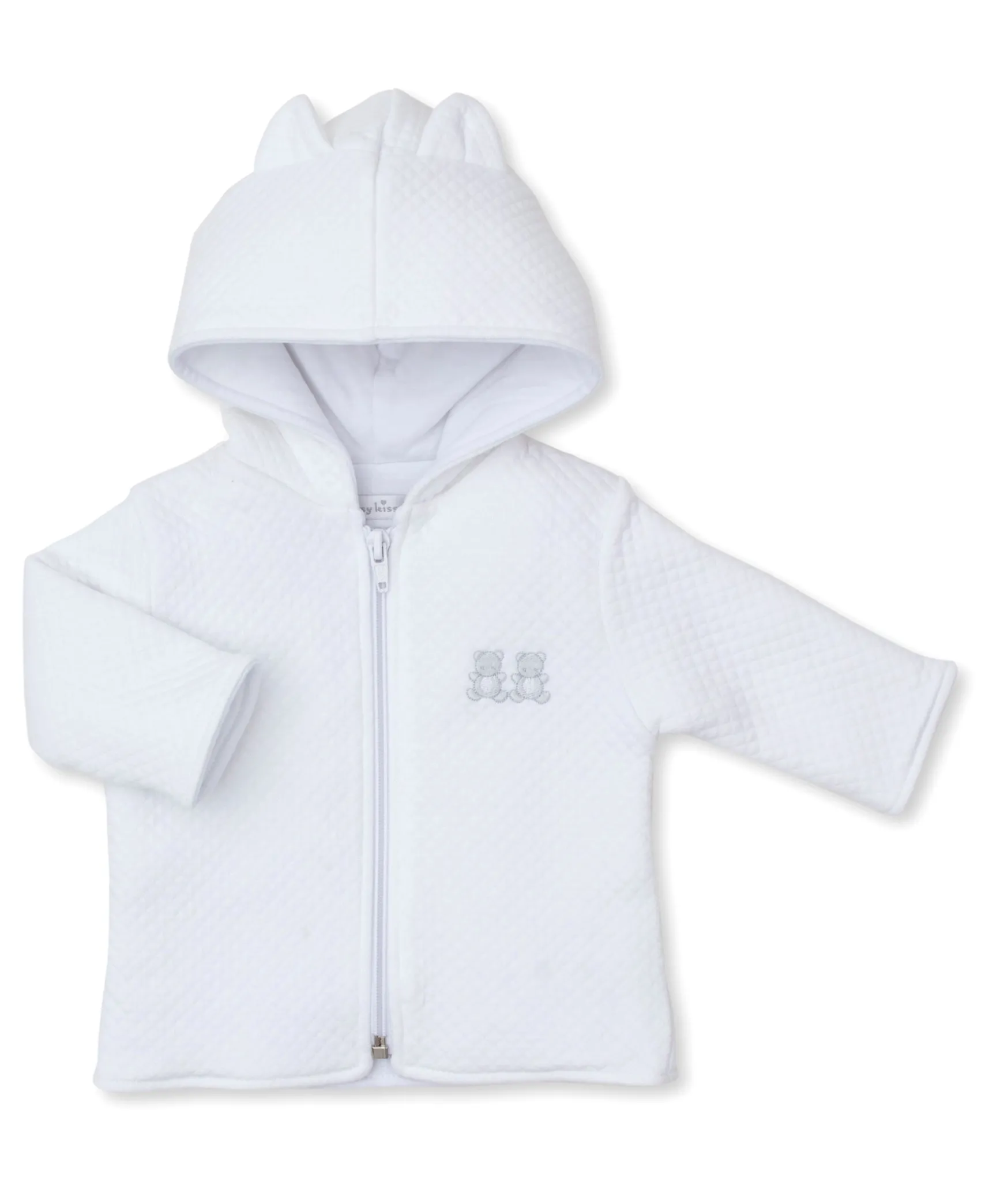 Baby Bear Cub White Padded Jacquard Jacket