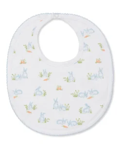Baby Bunny Patch Blue Bib