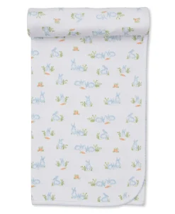 Baby Bunny Patch Blue Blanket