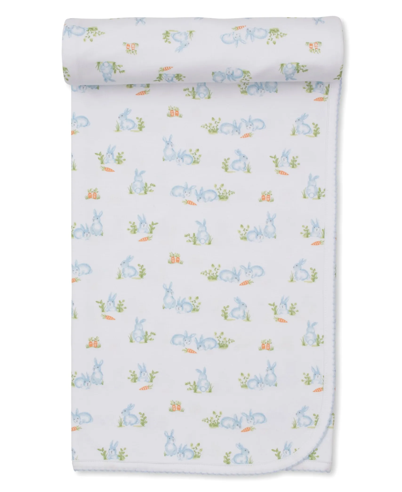 Baby Bunny Patch Blue Blanket