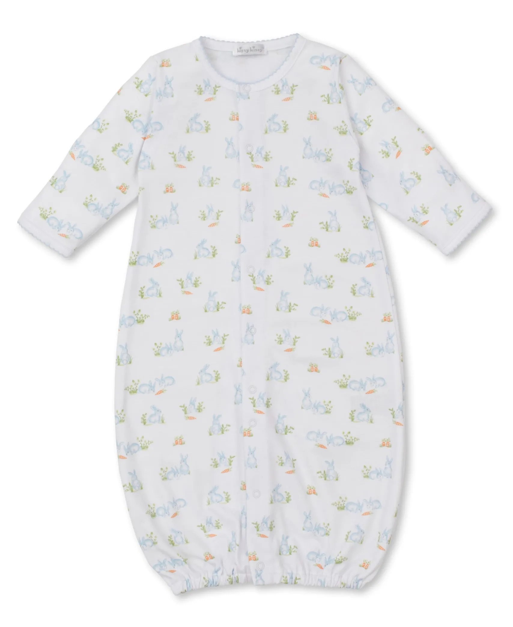 Baby Bunny Patch Blue Convertible Gown