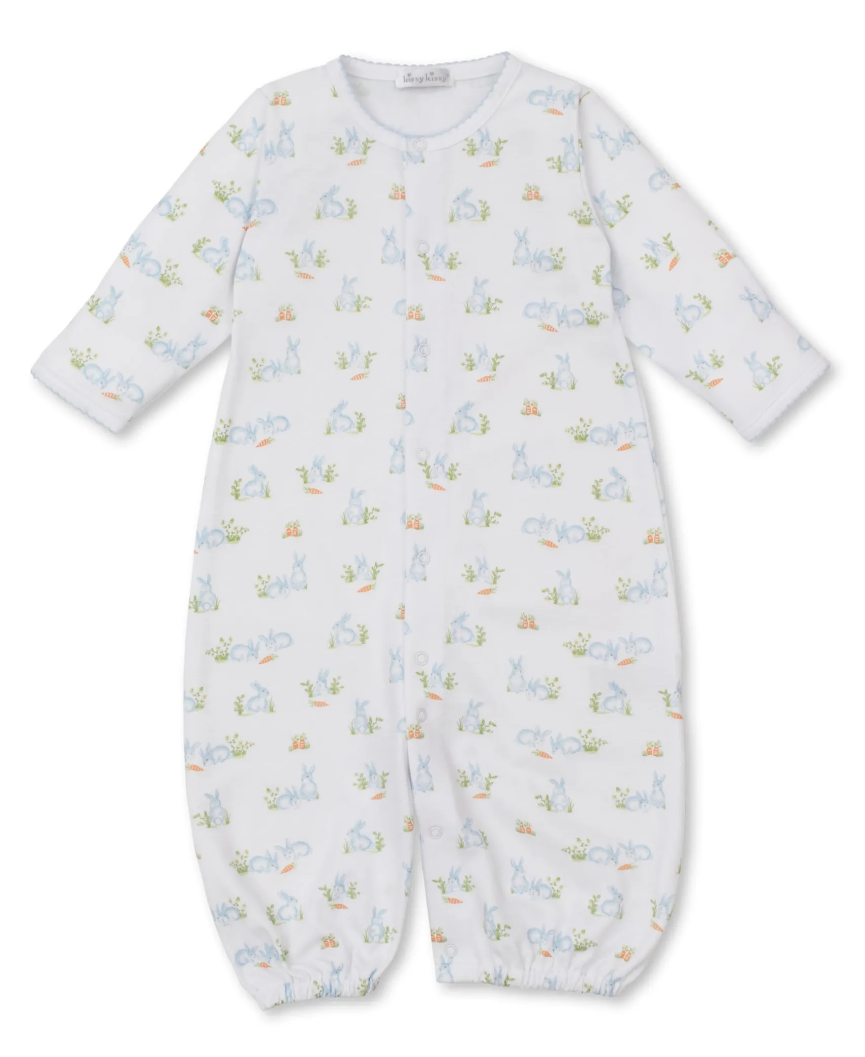 Baby Bunny Patch Blue Convertible Gown