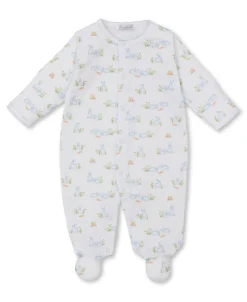 Baby Bunny Patch Blue Footie