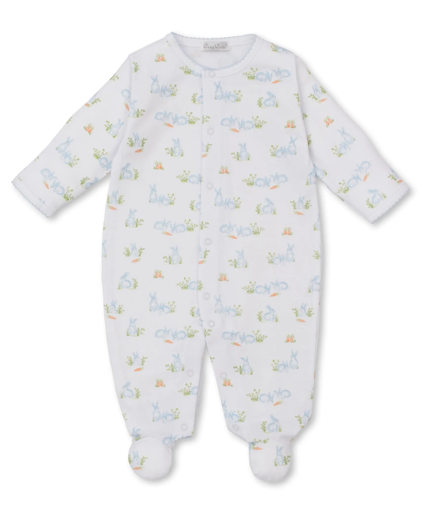 Baby Bunny Patch Blue Footie