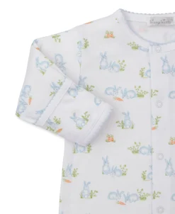 Baby Bunny Patch Blue Footie
