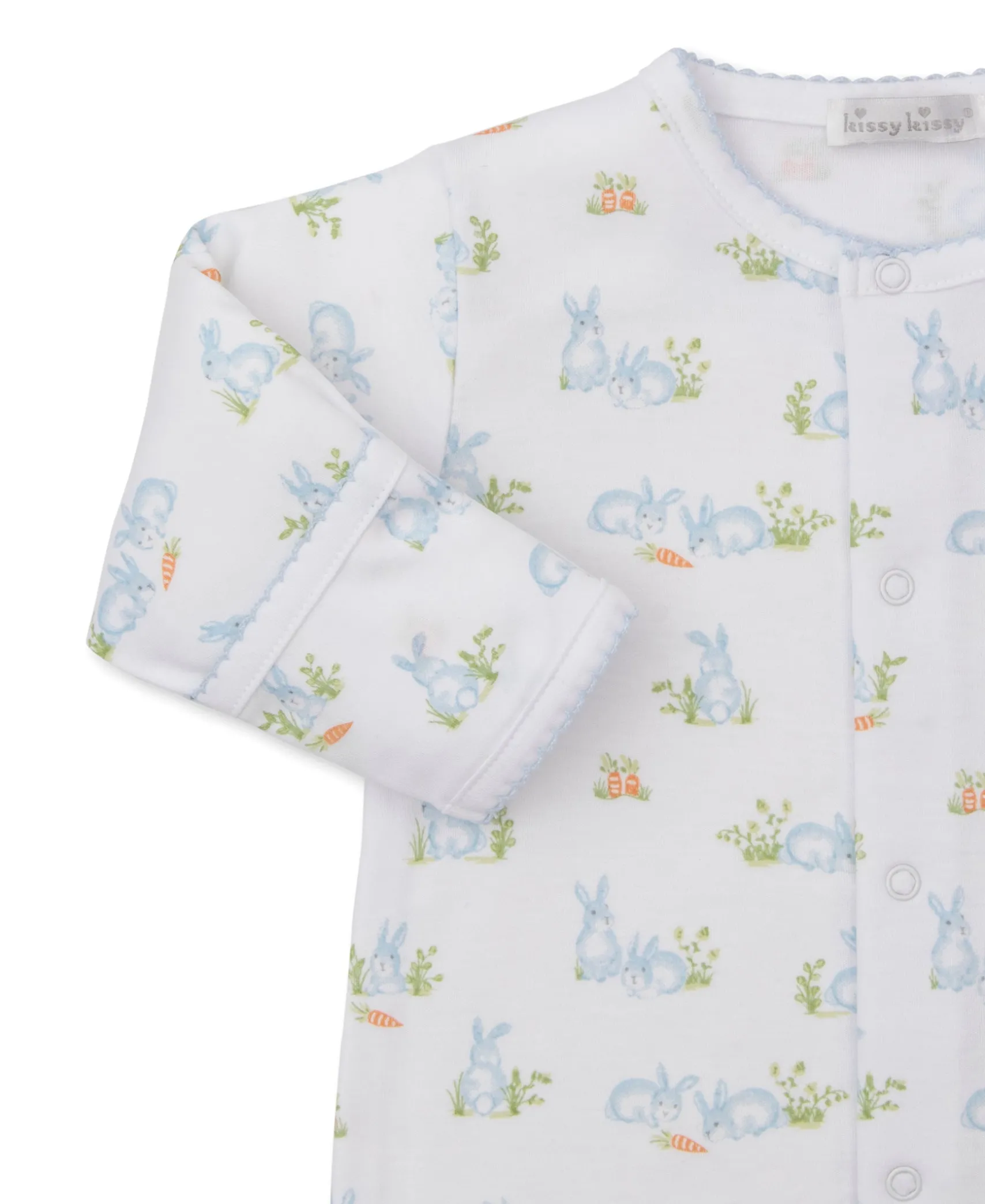 Baby Bunny Patch Blue Footie