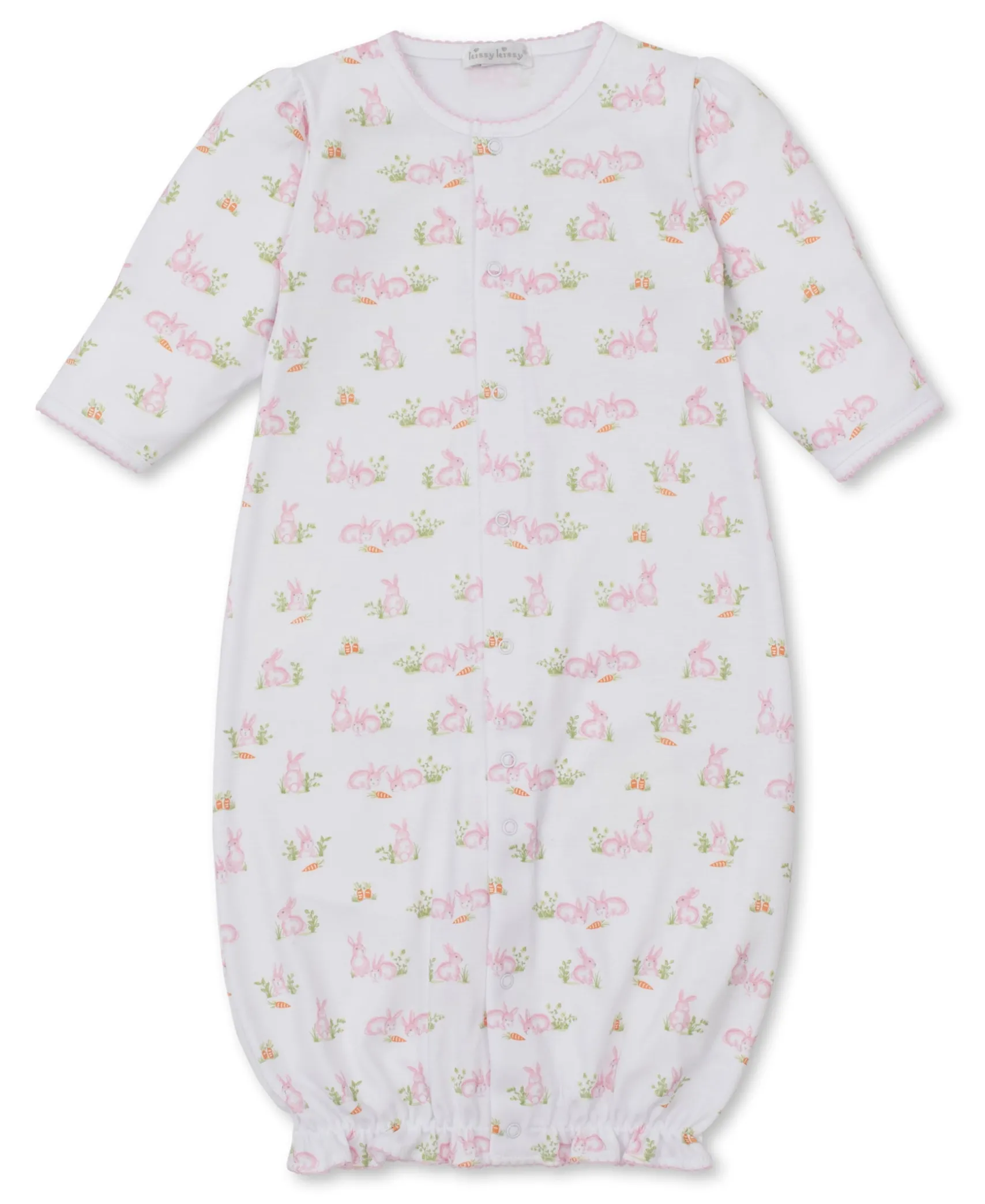 Baby Bunny Patch Pink Convertible Gown