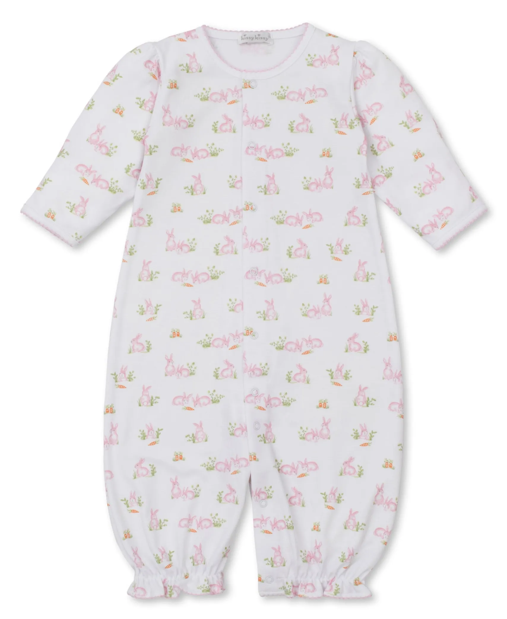 Baby Bunny Patch Pink Convertible Gown