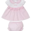 Baby Bunny Patch Pink Gingham Dress Set