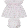 Baby Bunny Patch Pink Print Dress Set
