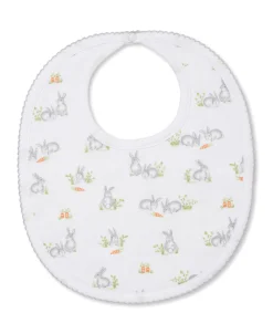 Baby Bunny Patch Silver Bib