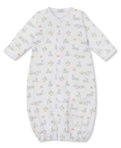 Baby Bunny Patch Silver Convertible Gown