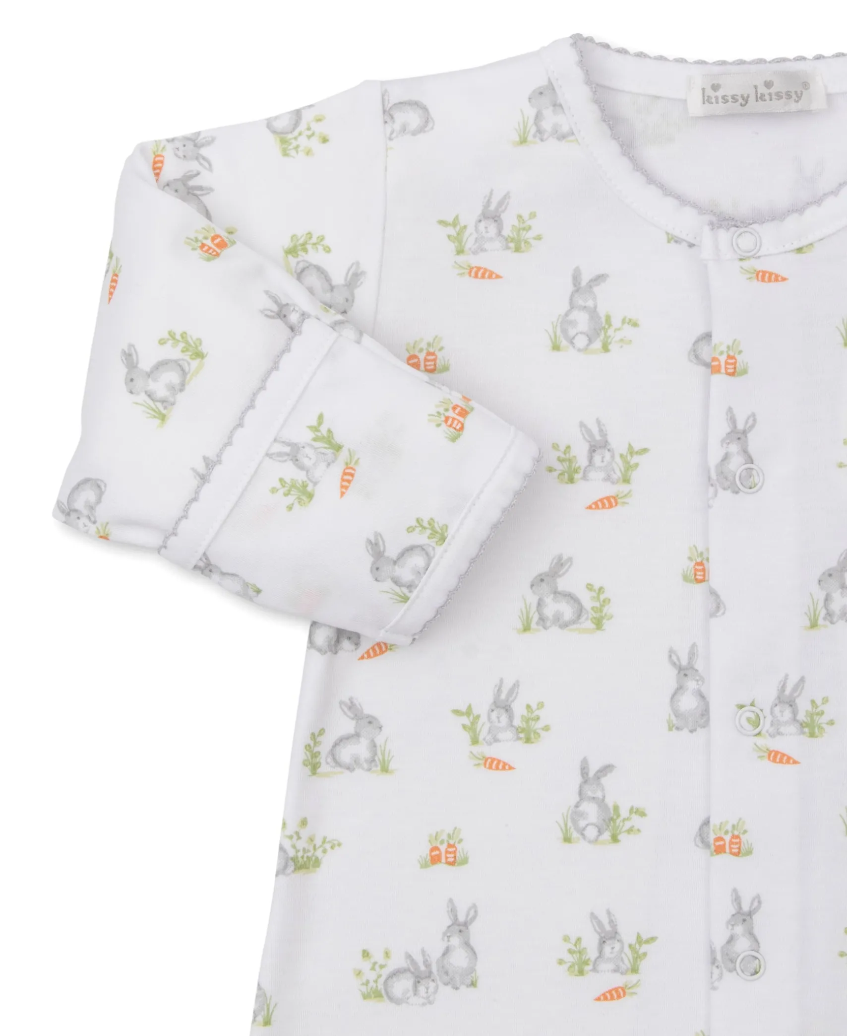 Baby Bunny Patch Silver Convertible Gown