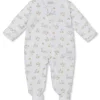 Baby Bunny Patch Silver Zip Footie