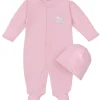 Beary Besties Pink Footie & Hat Set