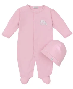 Beary Besties Pink Footie & Hat Set