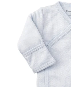 Blue Kissy Pointelle Cross Tee and Pant Set