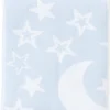 Blue Moon and Star Knit Novelty Blanket