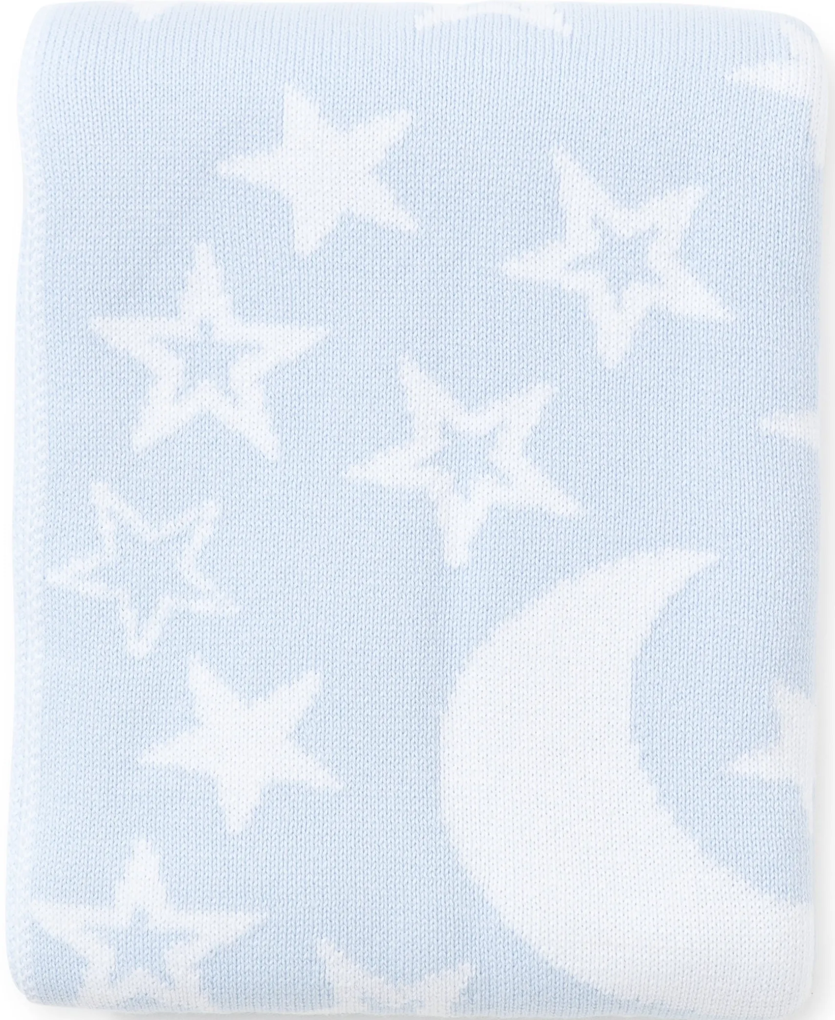 Blue Moon and Star Knit Novelty Blanket