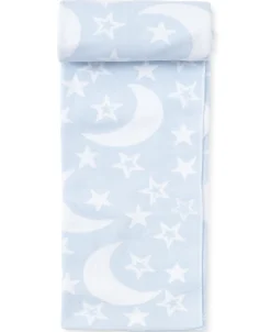 Blue Moon and Star Knit Novelty Blanket