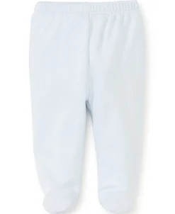 Blue Pointelle Footed Pant