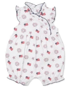 Bold Stripes & Bright Stars Ruffle Playsuit