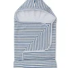 Cabana Terry Stripes Blue Hooded Beach Towel