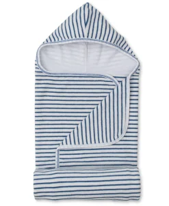 Cabana Terry Stripes Blue Hooded Beach Towel
