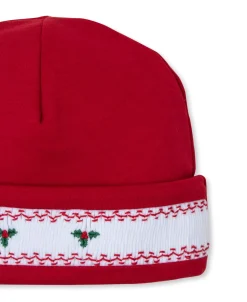 CLB Holiday Medley 24 Red Hand Smocked Mistletoe Hat