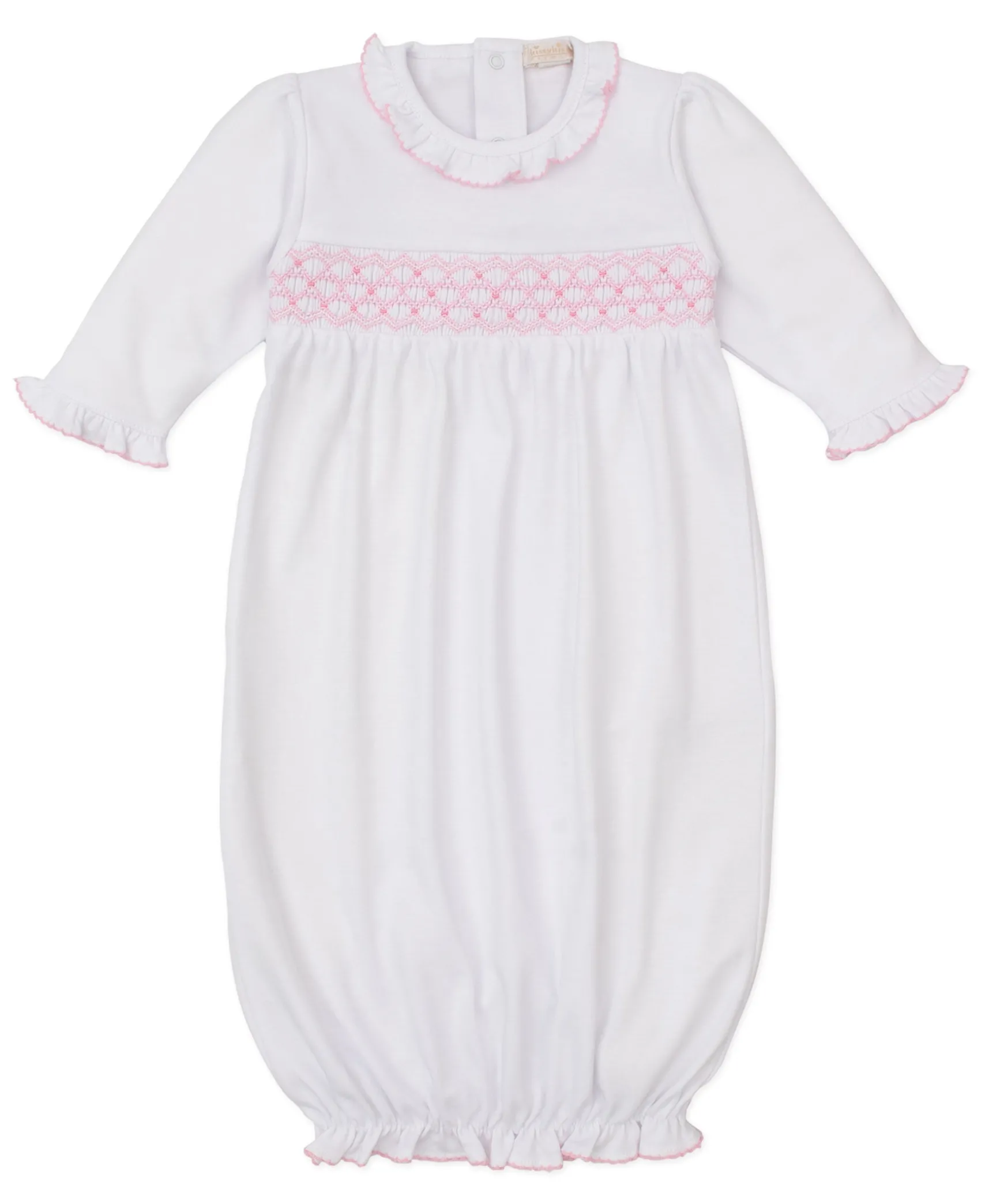 CLB Summer 25 White/Pink Hand Smocked Sack