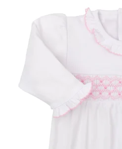 CLB Summer 25 White/Pink Hand Smocked Sack