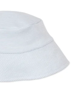 Construction Trucks Light Blue Stripe Bucket Hat