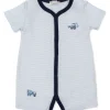 Construction Trucks Short Stripe Playsuit