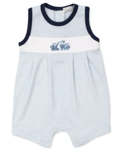 Construction Trucks Stripe Sleeveless Playsuit