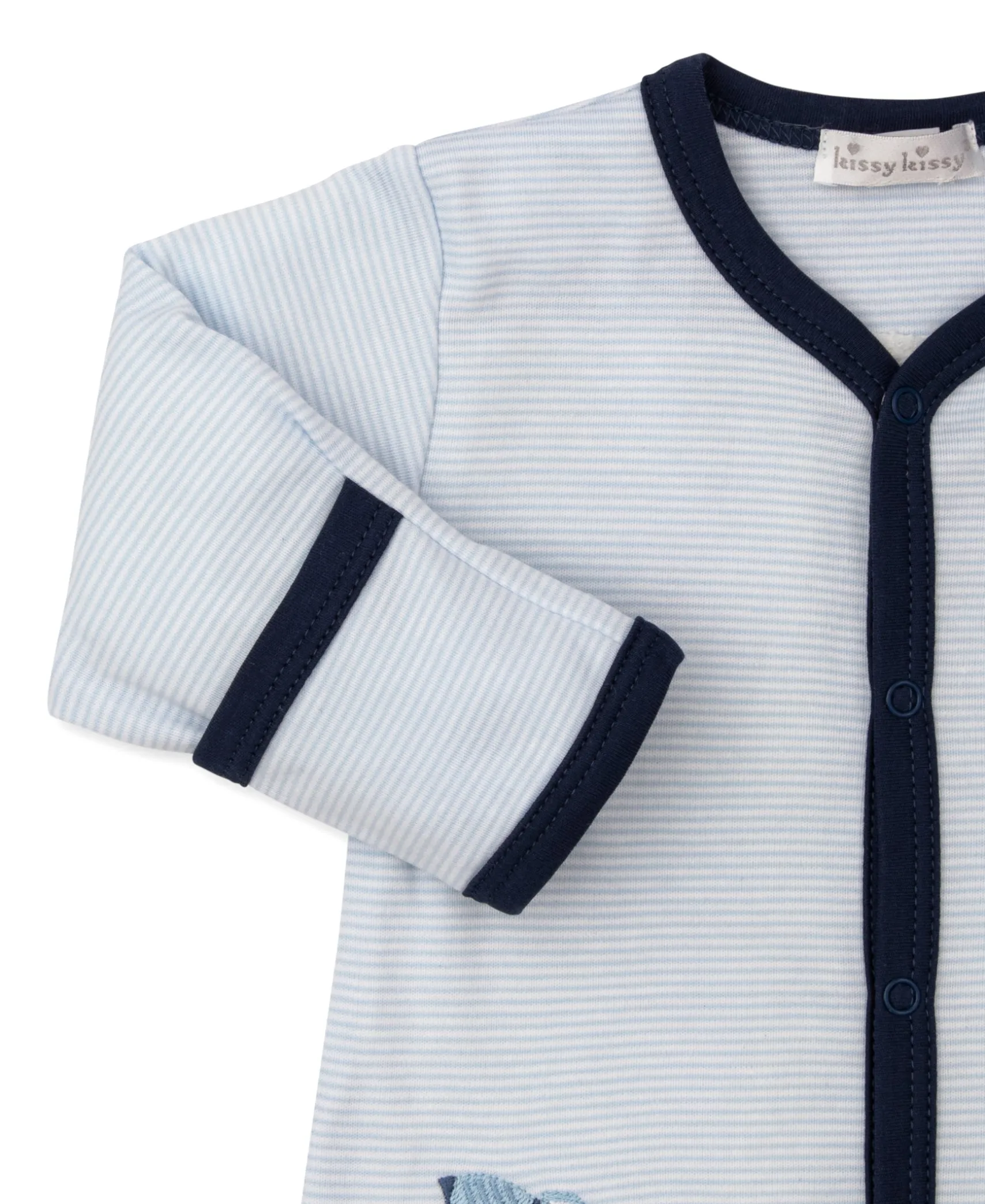 Construction Trucks Stripe Footie