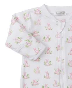 Cottontail Hollows Pink Zip Footie & Hat Set