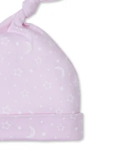 Crescent Moonlight Pink Knotted Hat