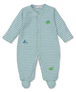 Dino District Stripe Footie