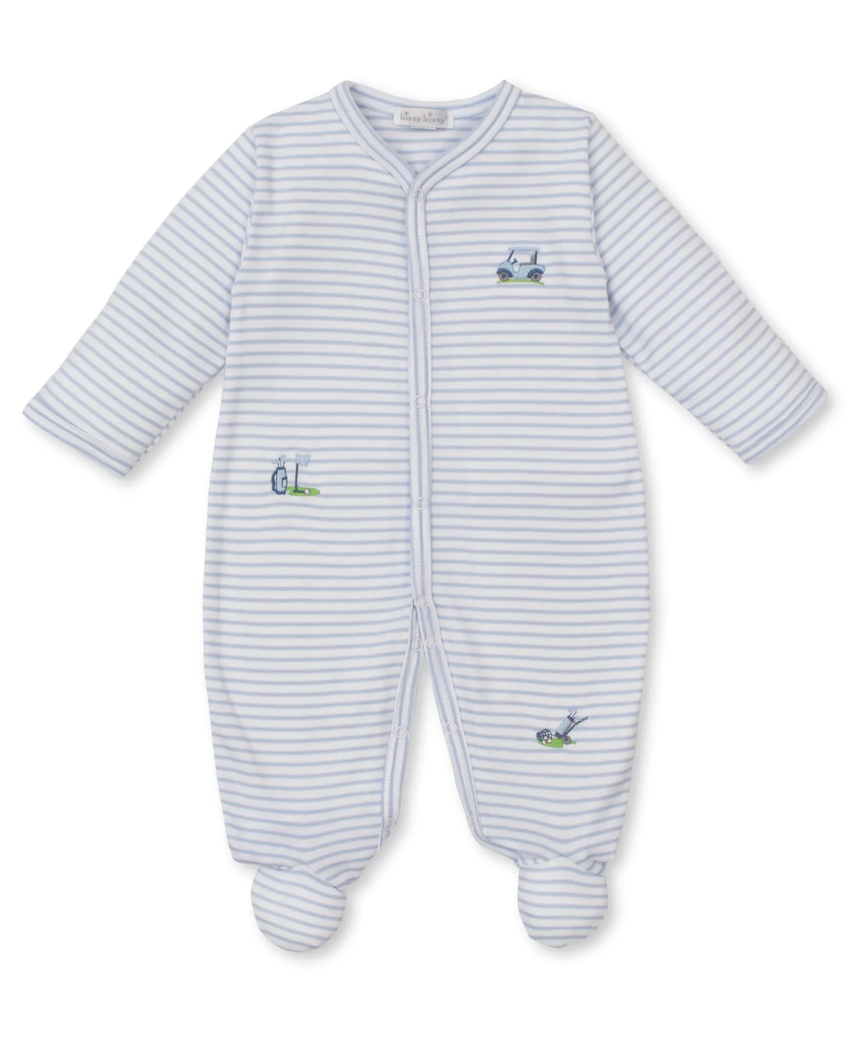 Fairway Foursome Blue Stripe Footie
