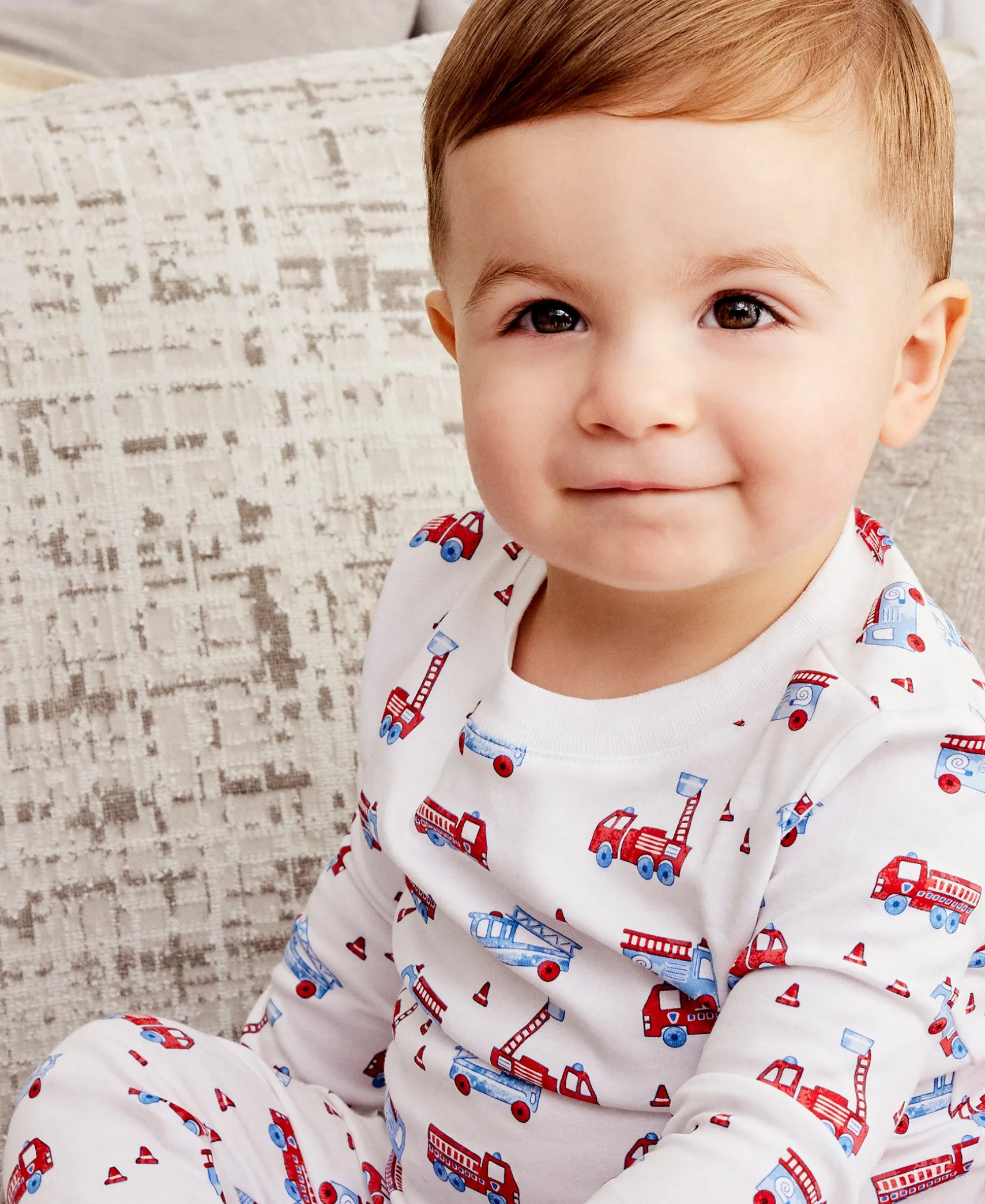Flashing Firetrucks Pajama Set