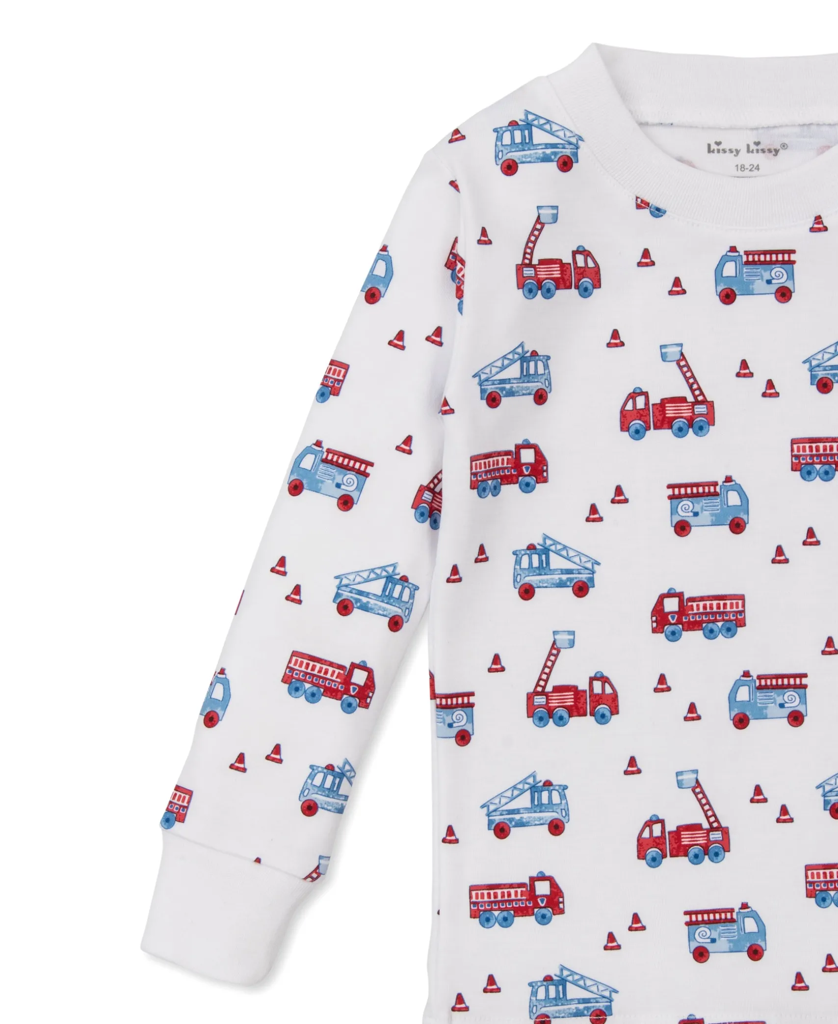 Flashing Firetrucks Pajama Set