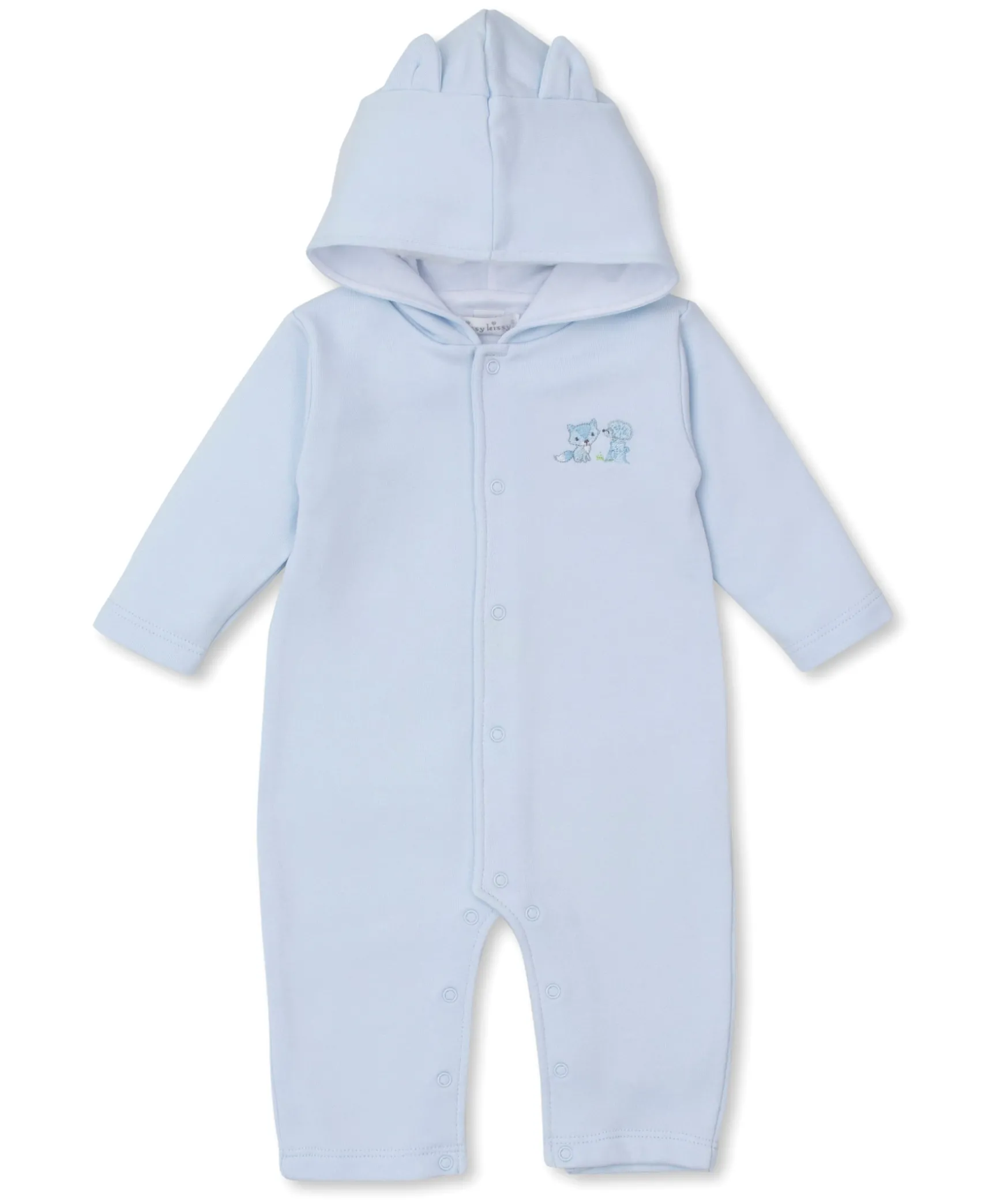 Forest Fun Blue Playsuit with Hood