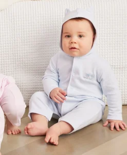 Forest Fun Blue Playsuit with Hood