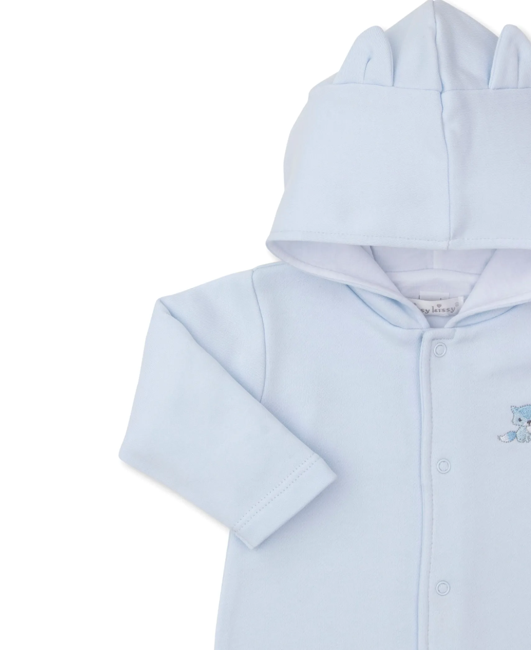 Forest Fun Blue Playsuit with Hood