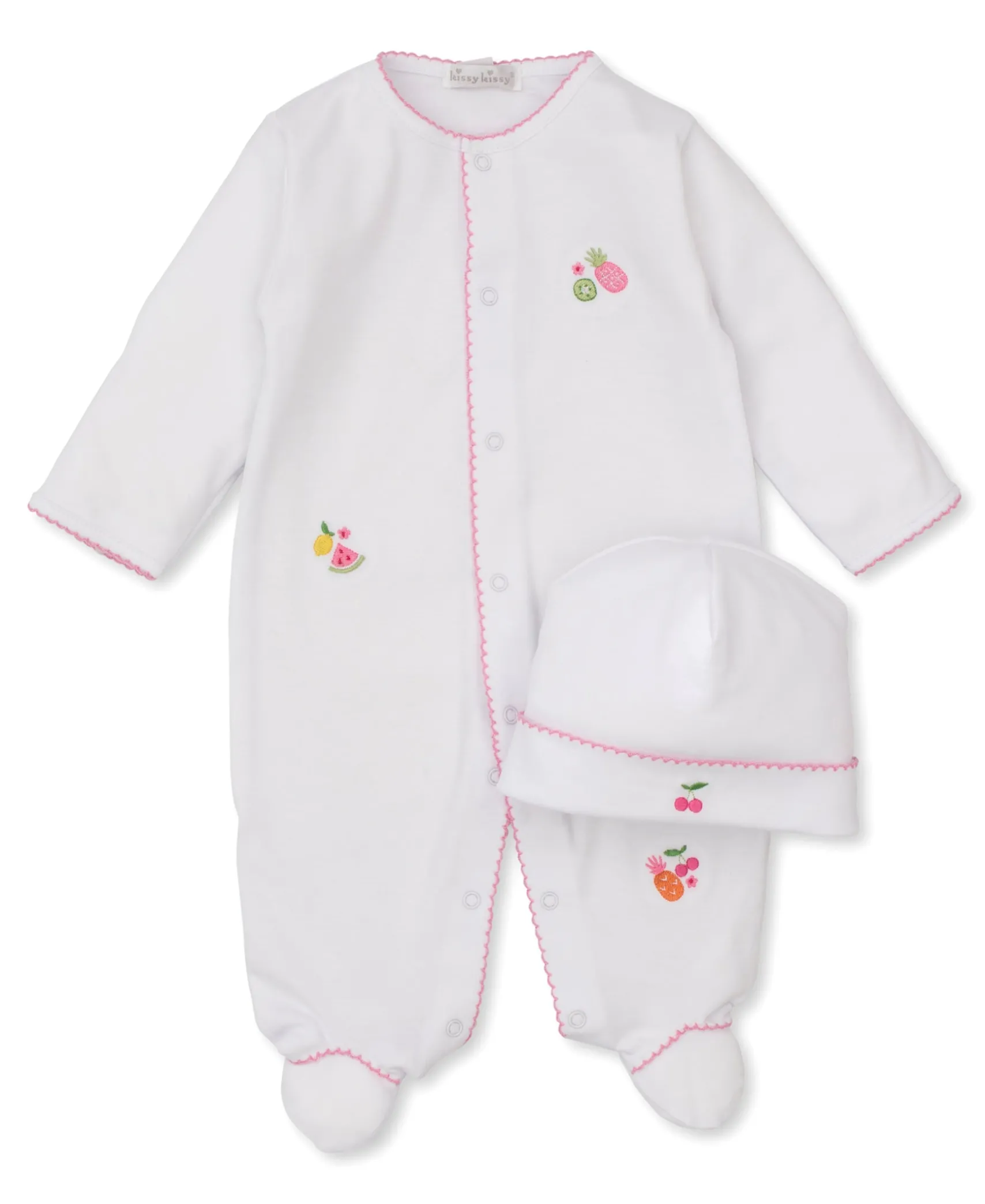 Fruit Fiesta White Footie & Hat Set