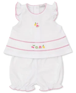 Fruit Fiesta White Sunsuit Set