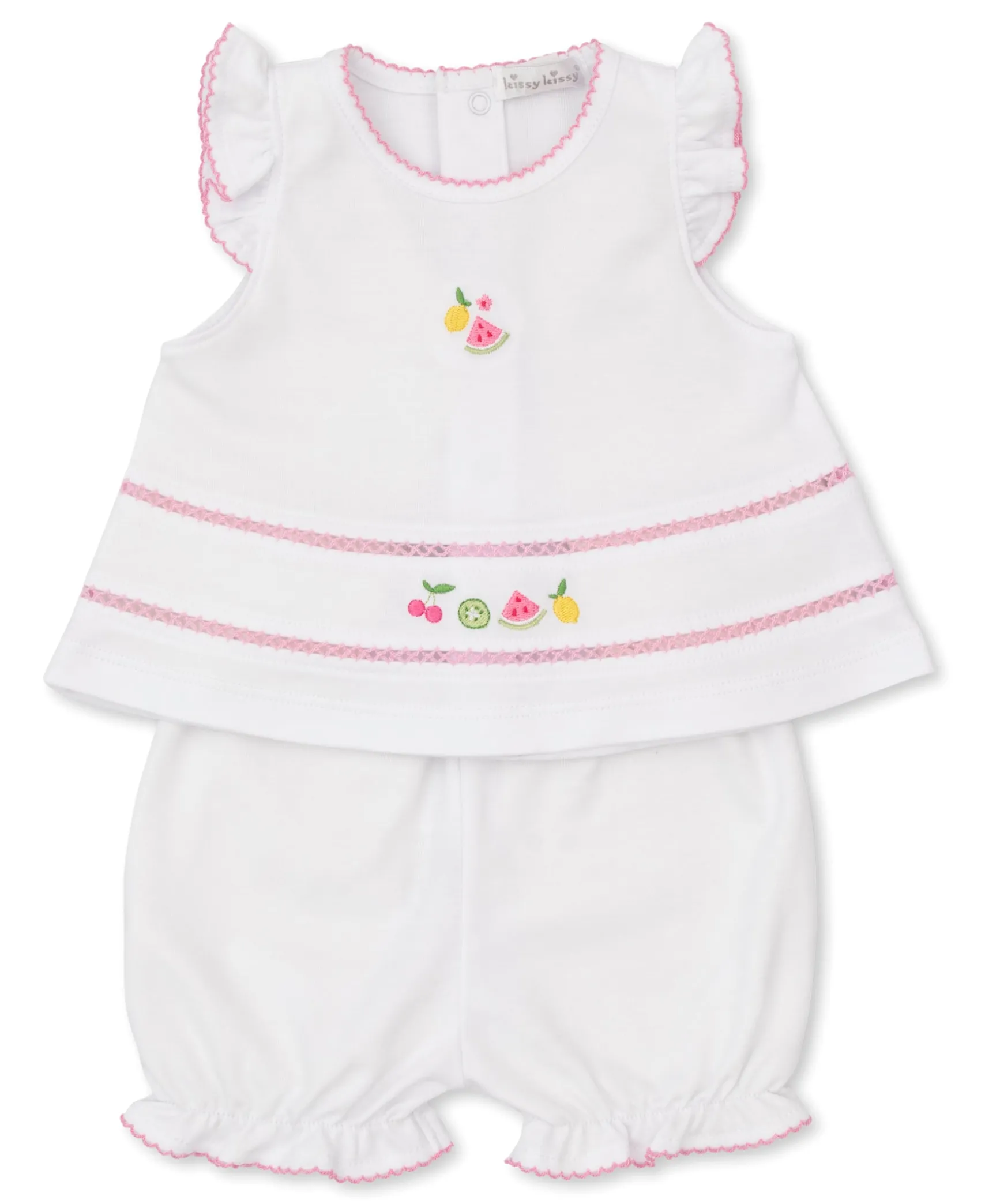 Fruit Fiesta White Sunsuit Set