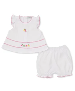 Fruit Fiesta White Sunsuit Set